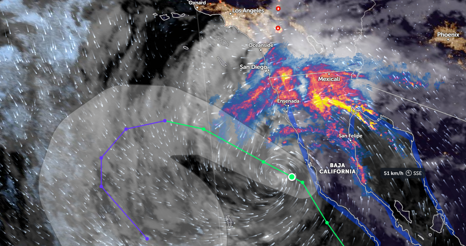 Storm Kay: California and Arizona on Wind, Flood, Heat and Fire Alerts